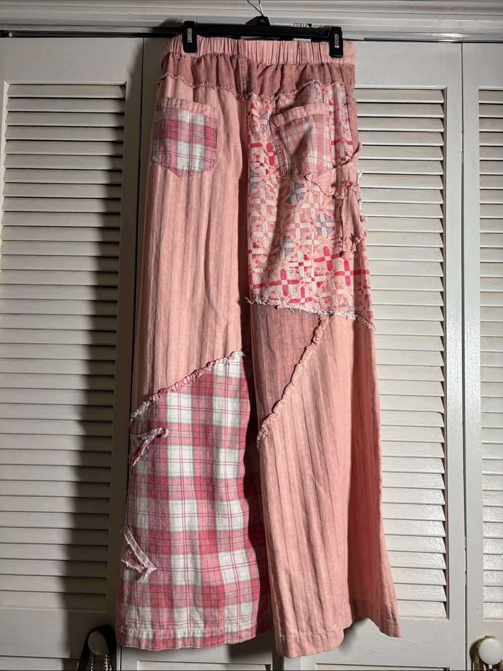 Pink Patchwork Maxi Pants-Boho Style No further Discounts - Picture 5 of 10